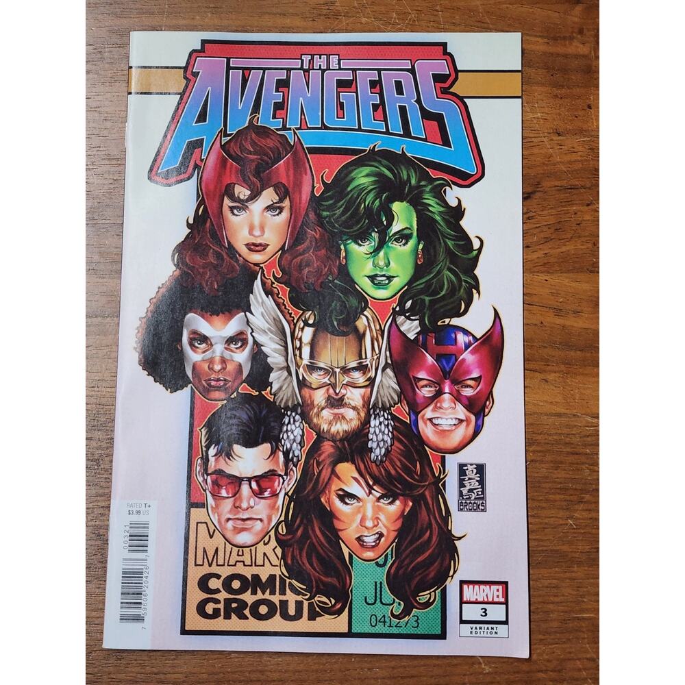 Avengers #3 (Marvel, 2023) Cover B Corner Box Variant, Mark Brooks VG/F
